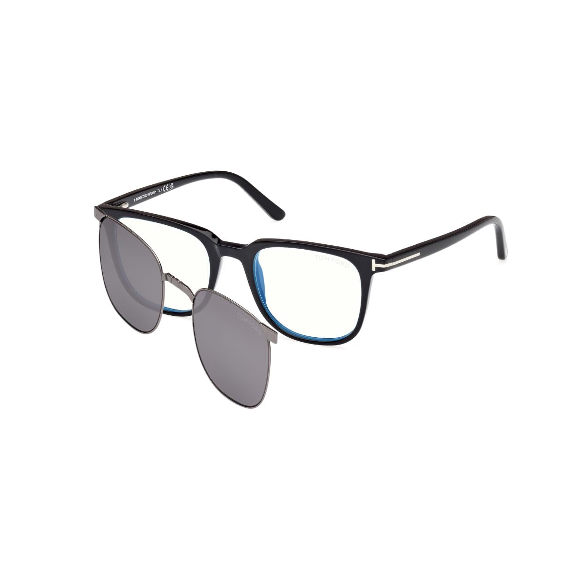 Blue Light Square Clip-On Eyeglasses