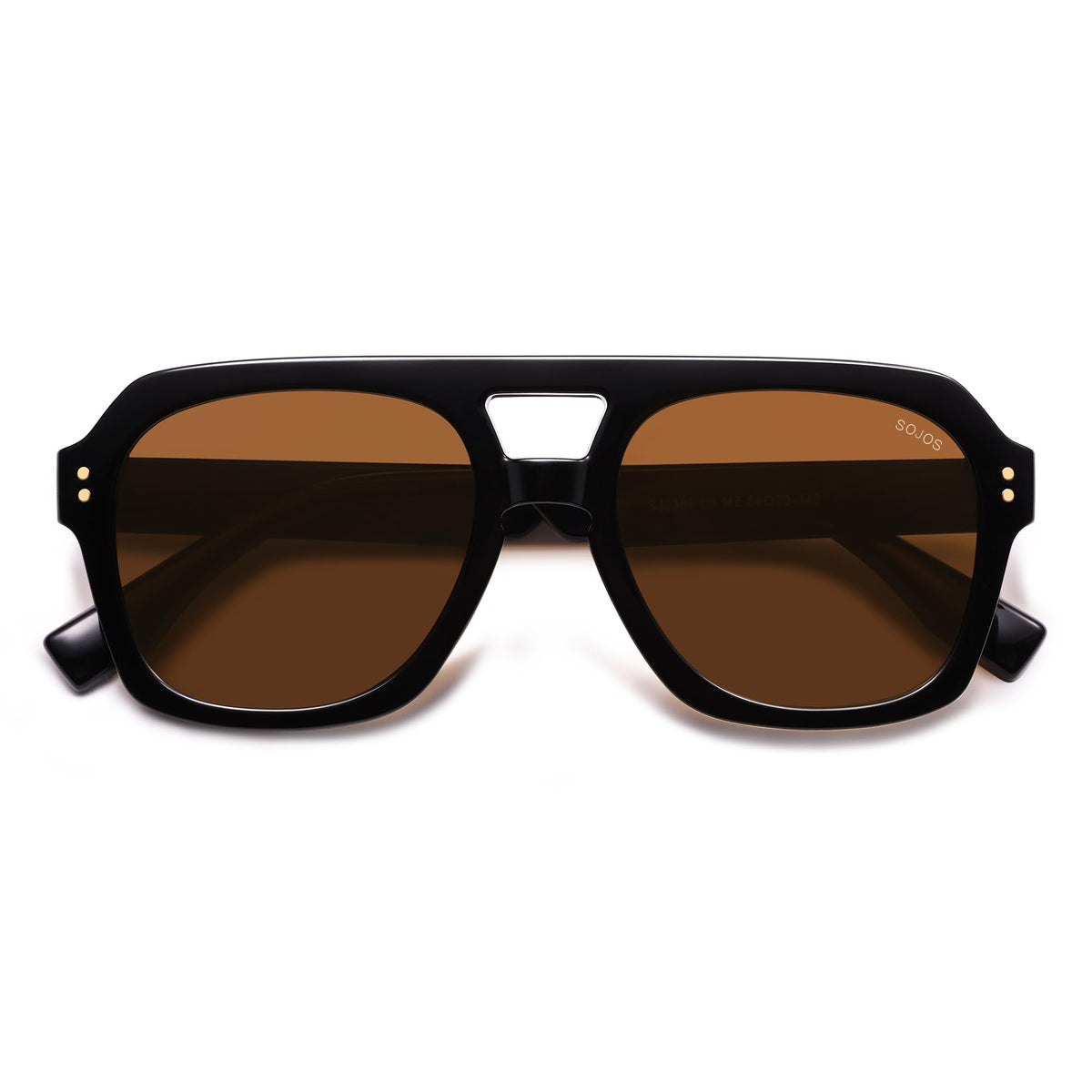 Retro Thick Polarized Aviator Sunglasses