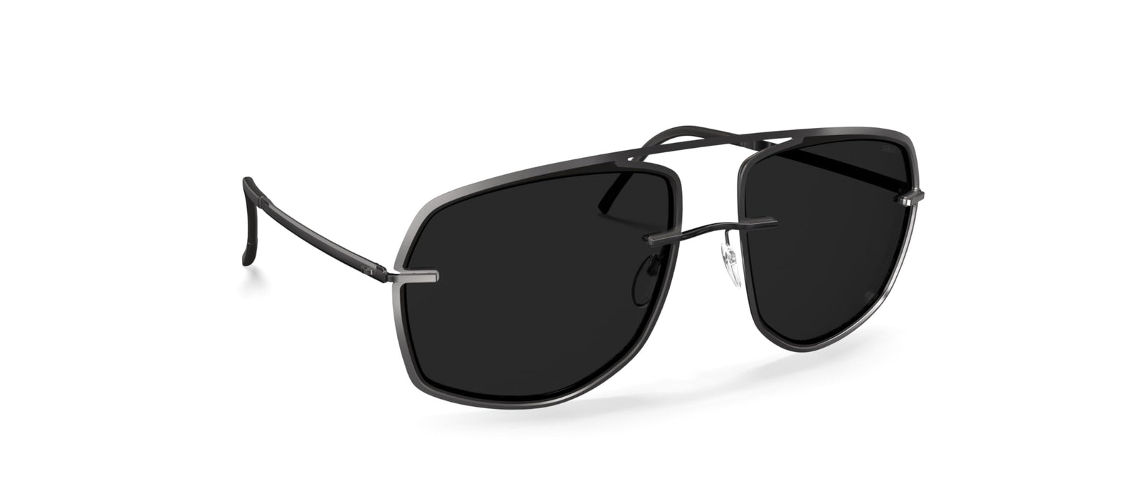 Full Rim Square Sunglasses Black Ruthenium