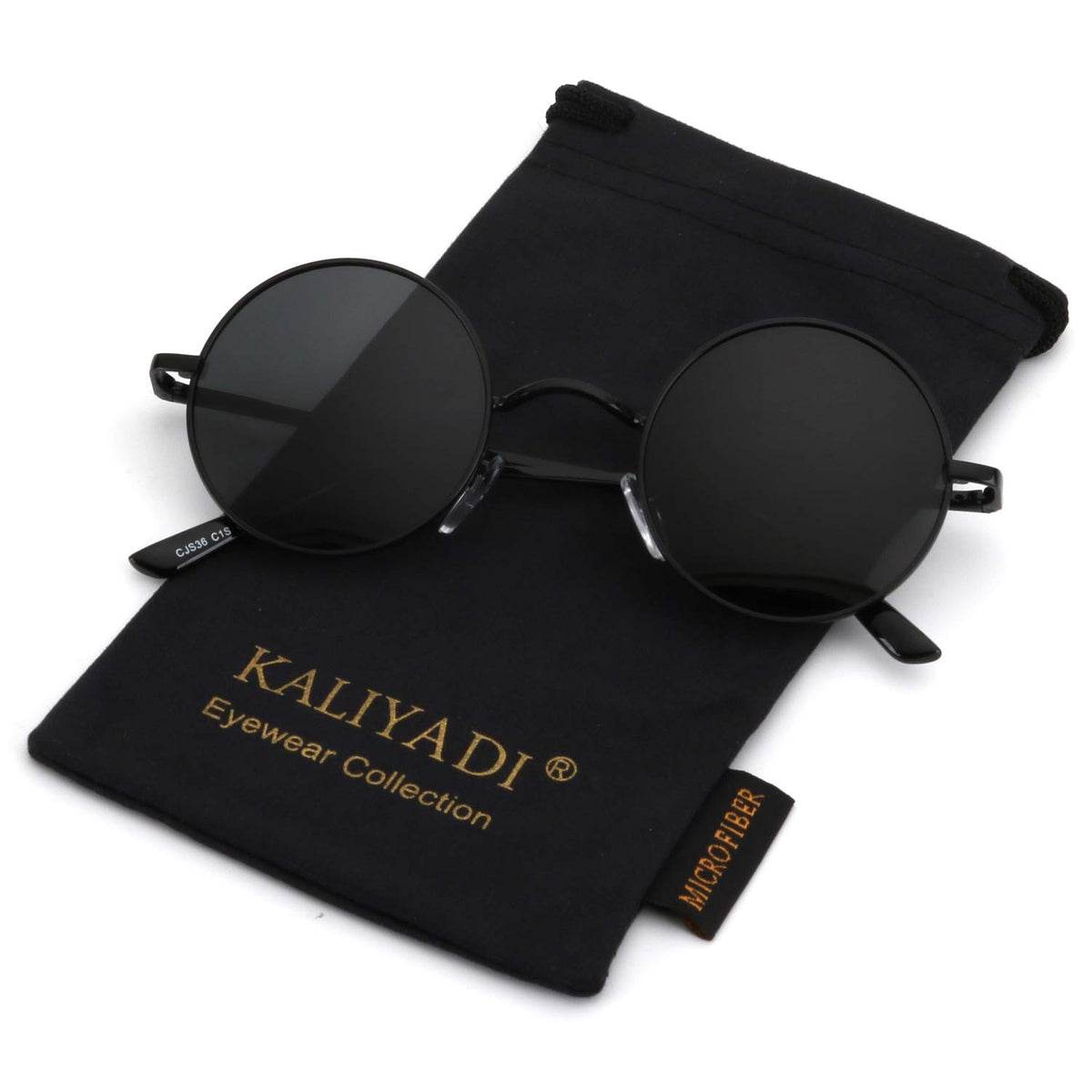 Retro Round Polarized Metal Sunglasses