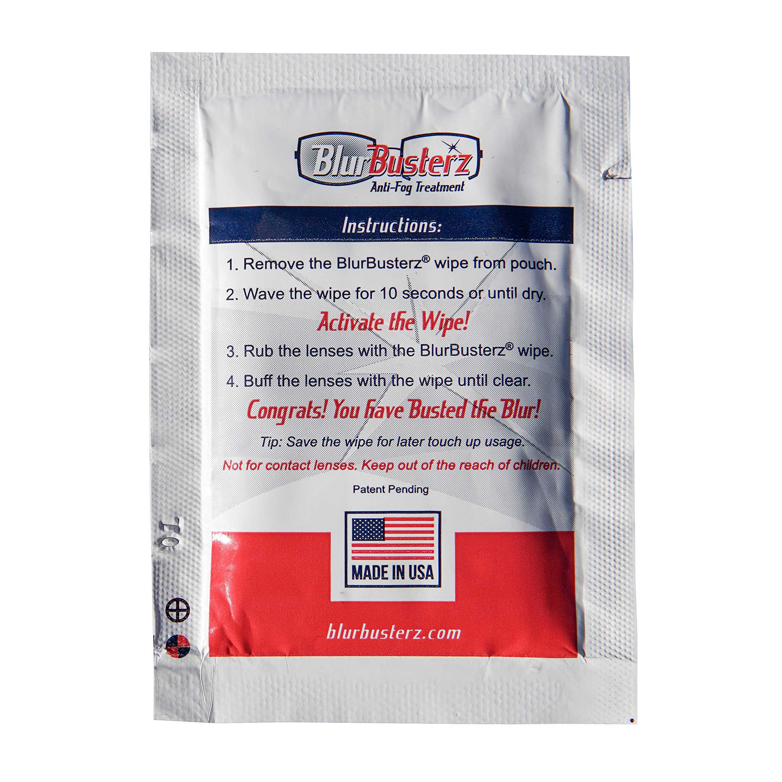 Anti Fog Lens Cleaning Wipes 50 Pack